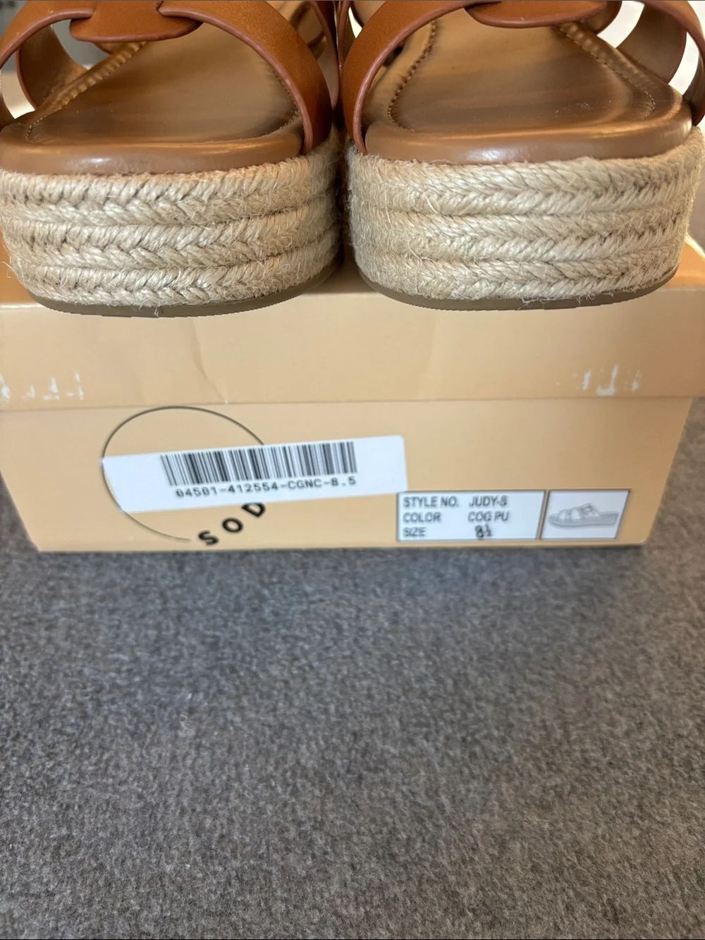 Women’s Platform Espadrille Slide Sandals Chestnut 8 1/2